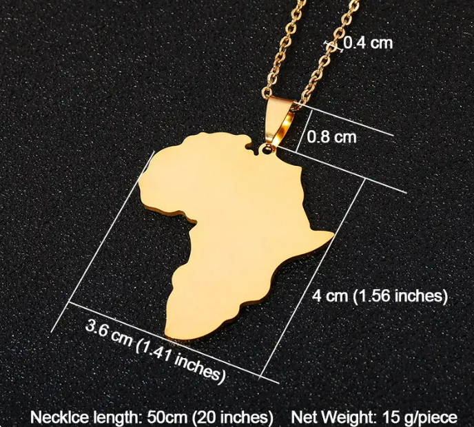 African Map Pendant