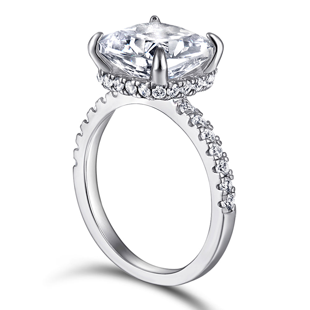 Radiant cut ring