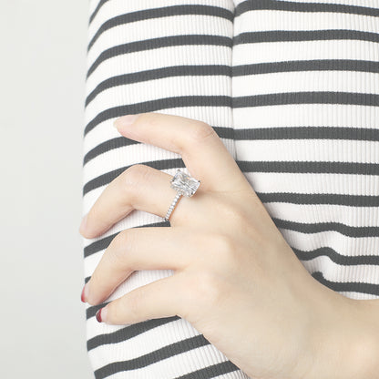 Radiant cut ring