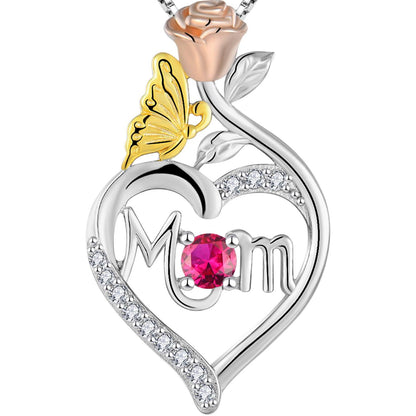 Mom Heart Shaped Necklace | Gift for Mom