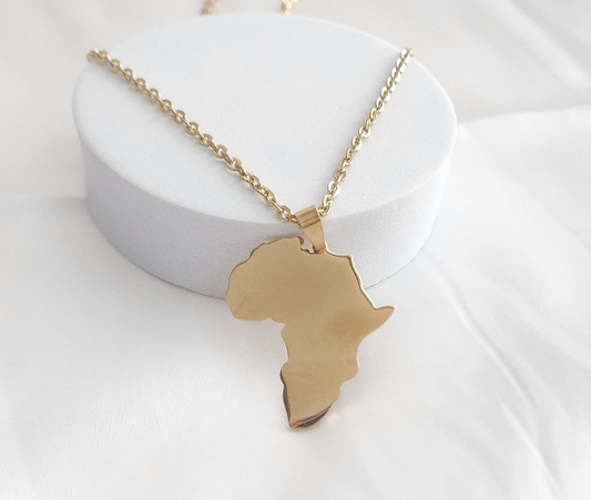 African Map Necklace