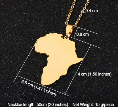 African Map Necklace