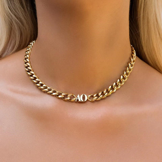 Personalized Initials Choker Necklace