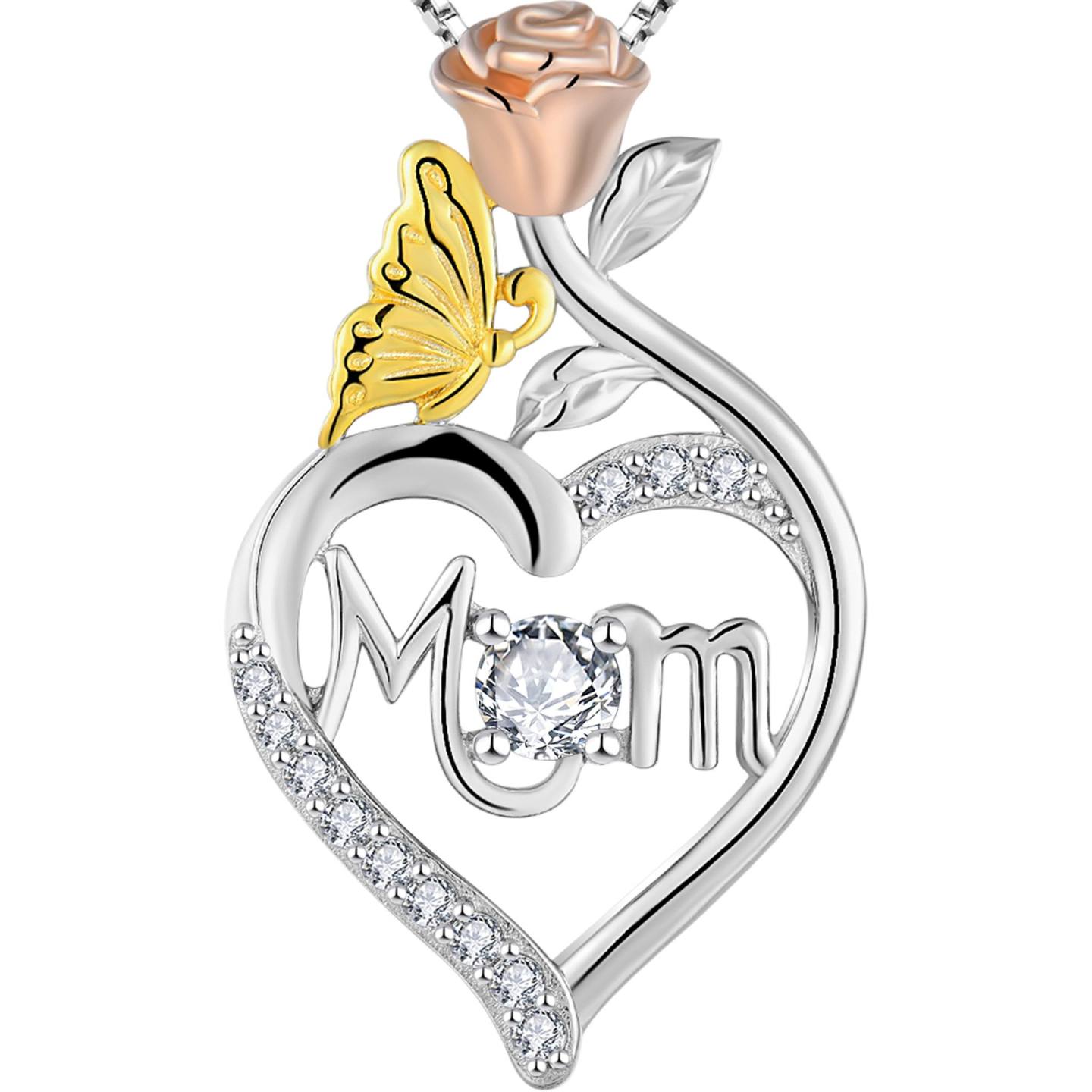 Mom Heart Shaped Necklace | Gift for Mom