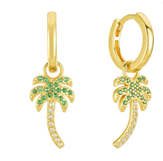 Ijeoma Dainty Palm Tree Earrings